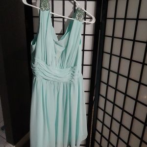 Mint green short dress